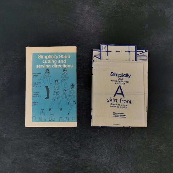 70s Simplicity 9566 Separates Sewing Pattern Bust 33.5 Modern US Petite 6 - Picture 5 of 6